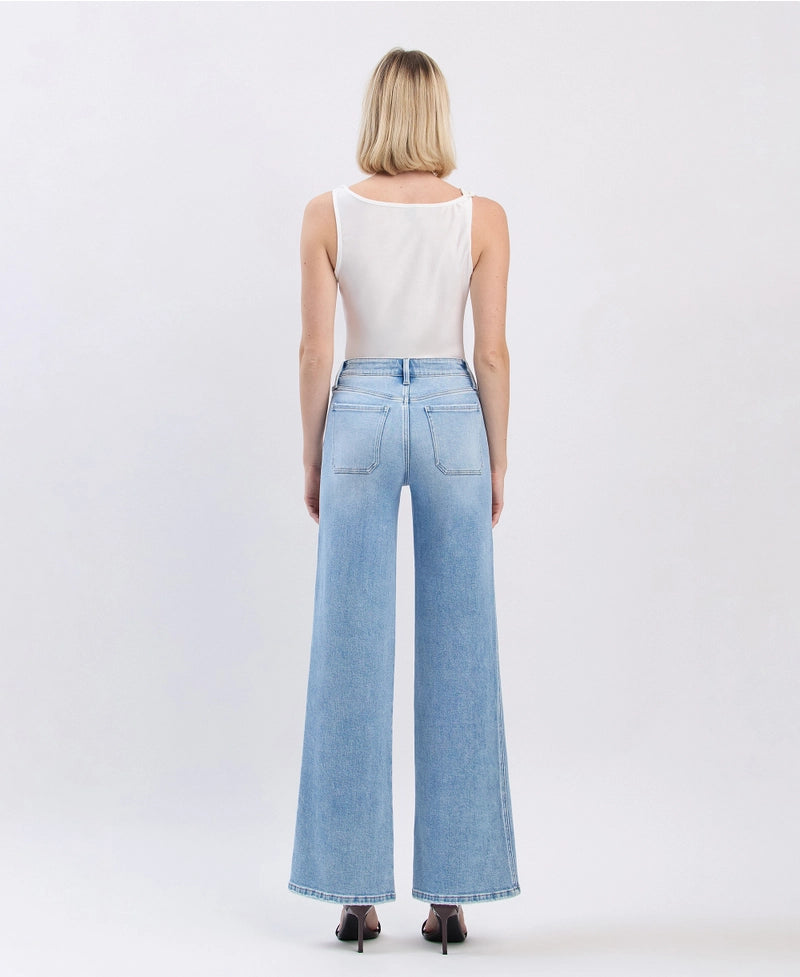 apus front patch pocket jeans | wide leg