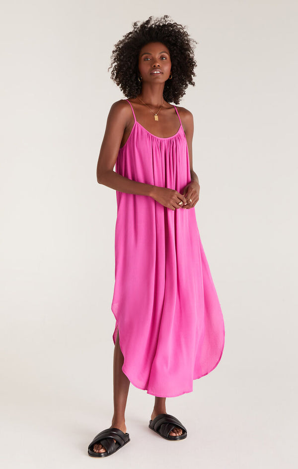 tiana crinkle midi dress
