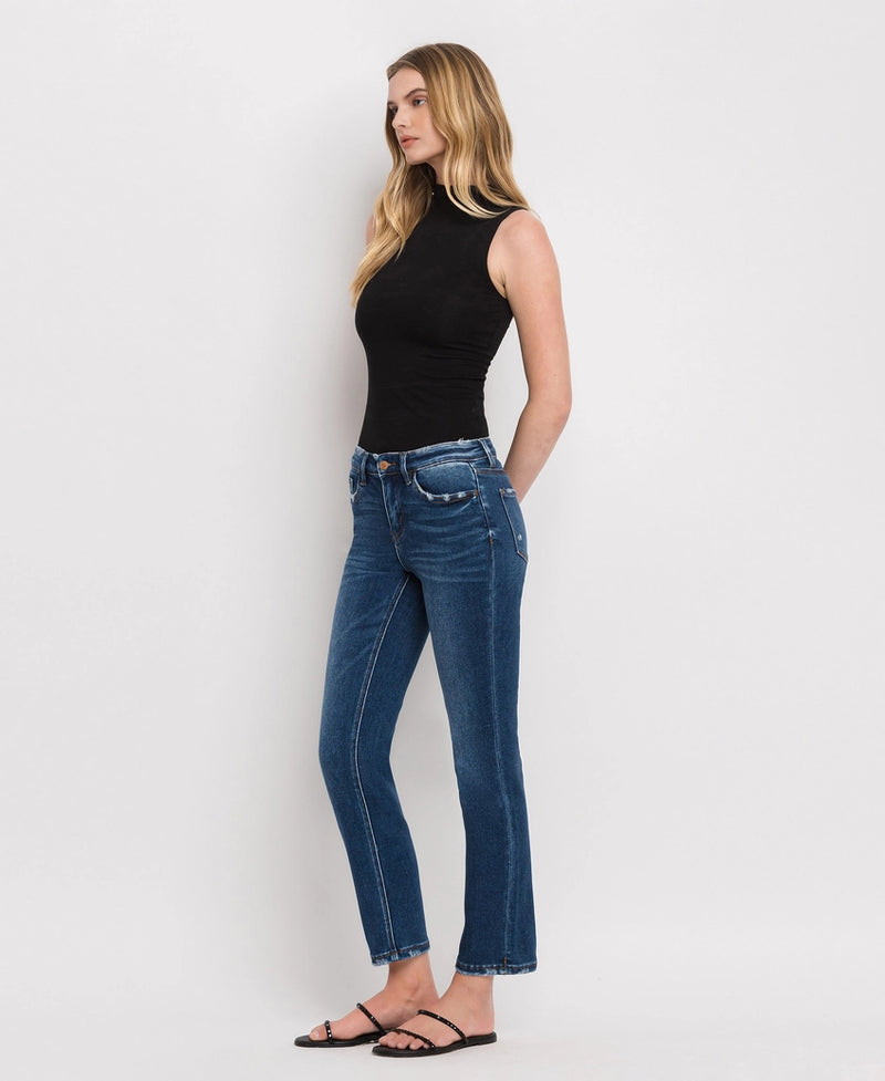 mid rise ankle straight jeans | wax plant