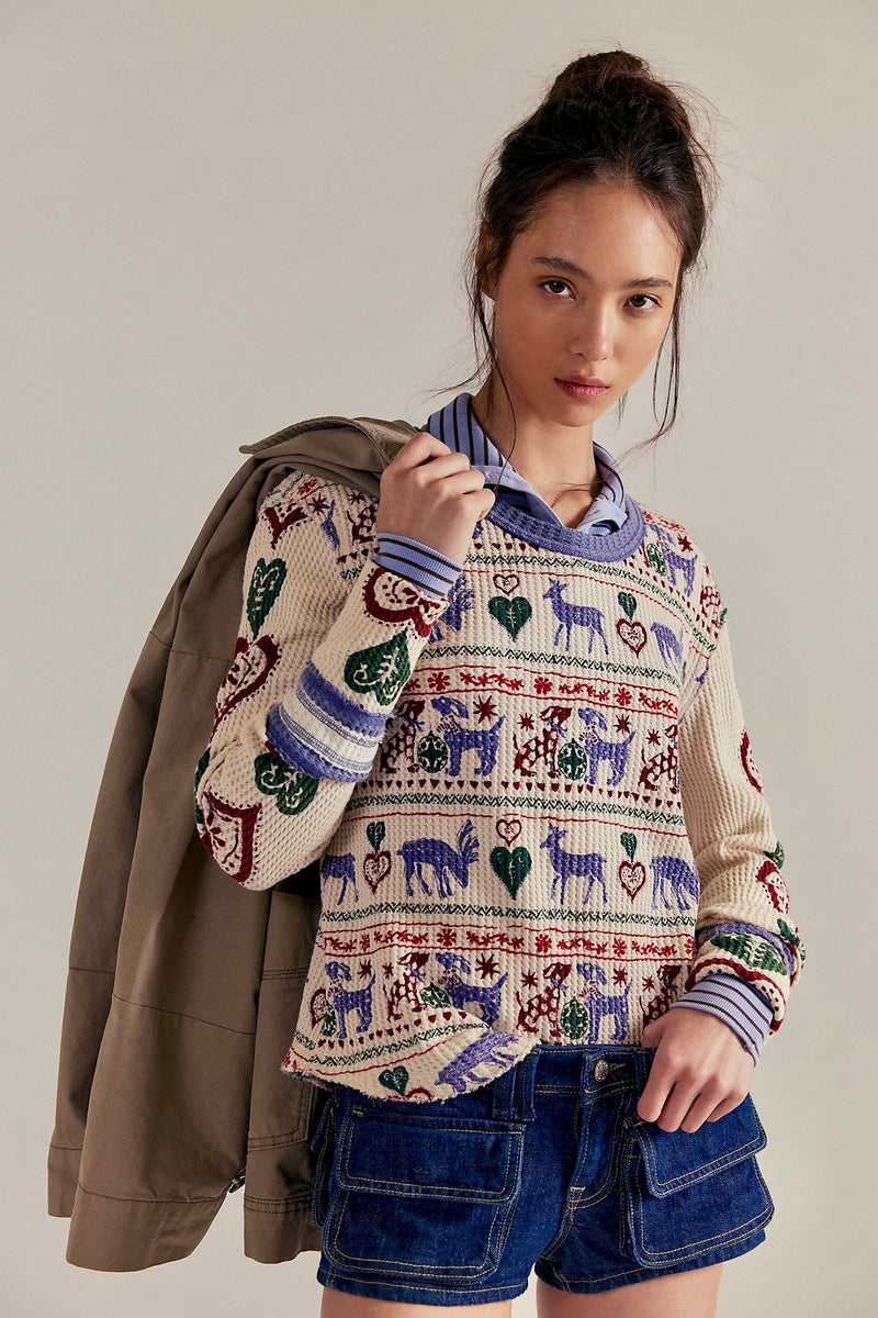 blissful thermal top | snowdrop