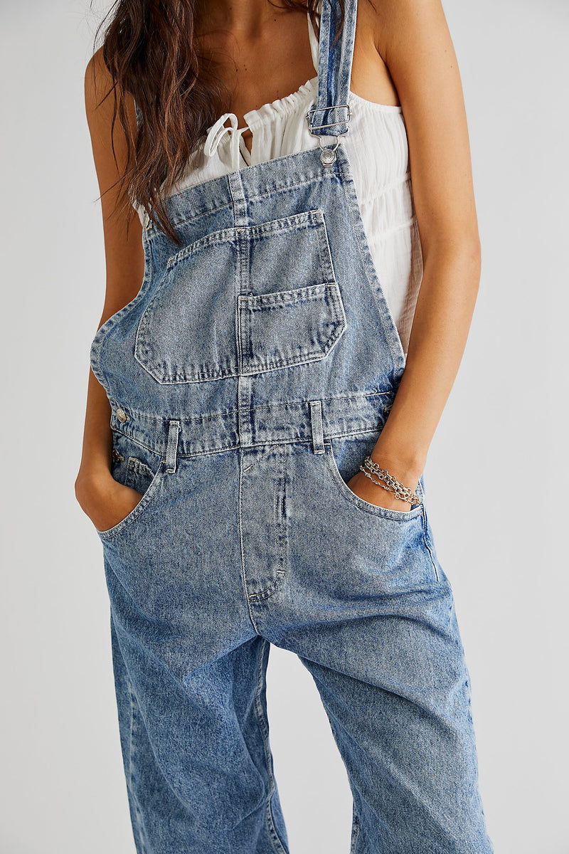 ziggy denim overalls | powder blue