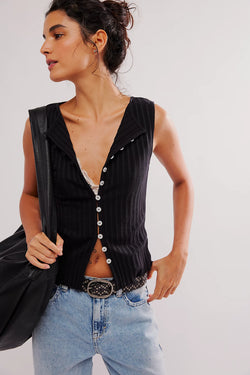 tilly vest | black