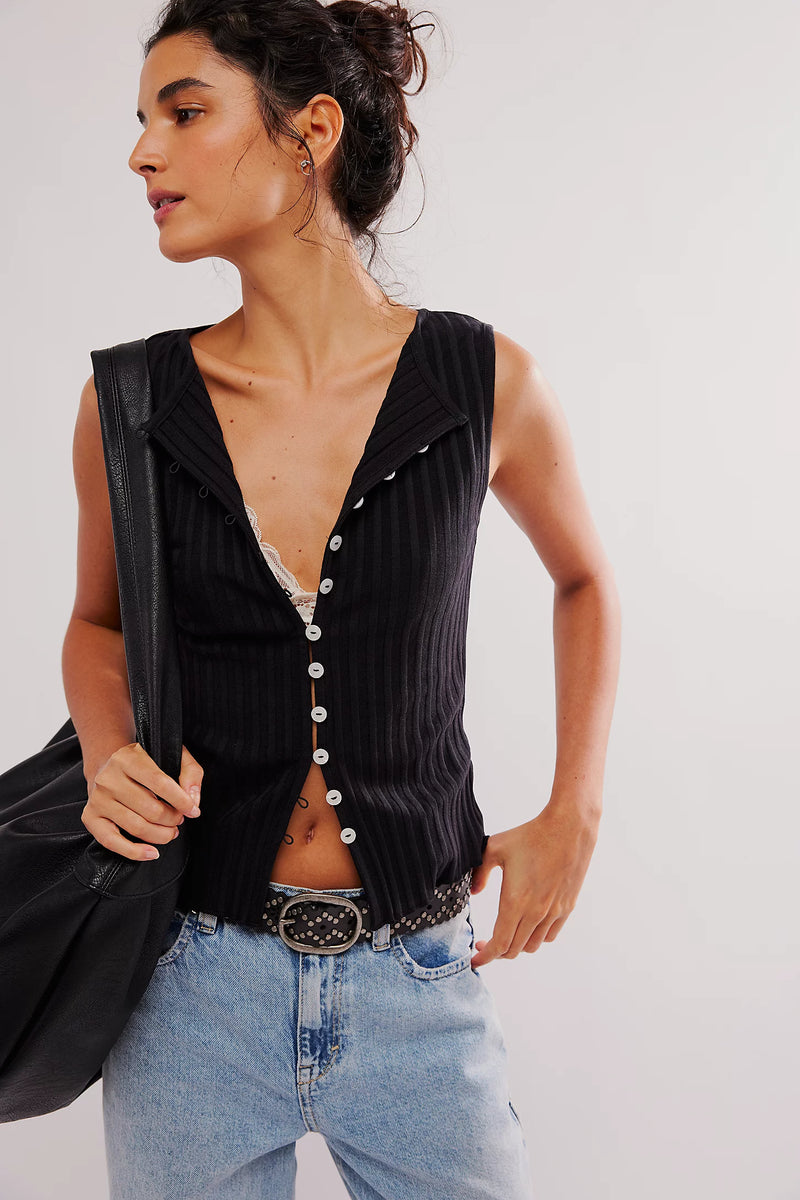 tilly vest | black