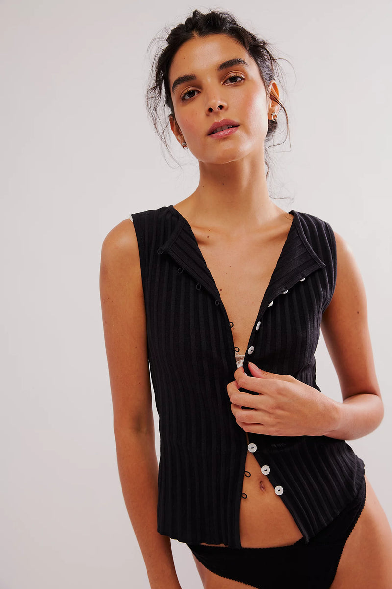 tilly vest | black