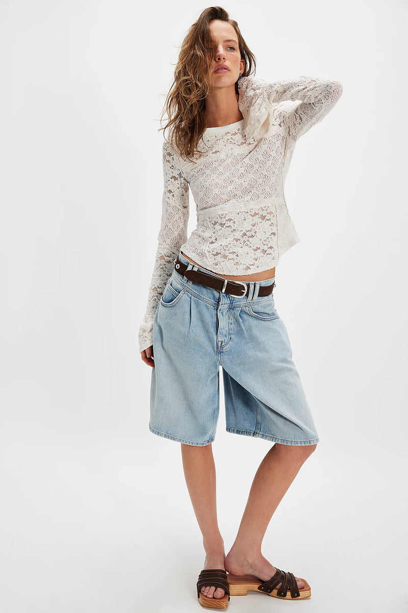 sugar swizzle lace layering top