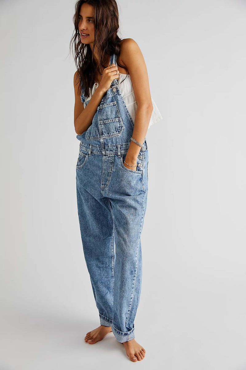 ziggy denim overalls | powder blue