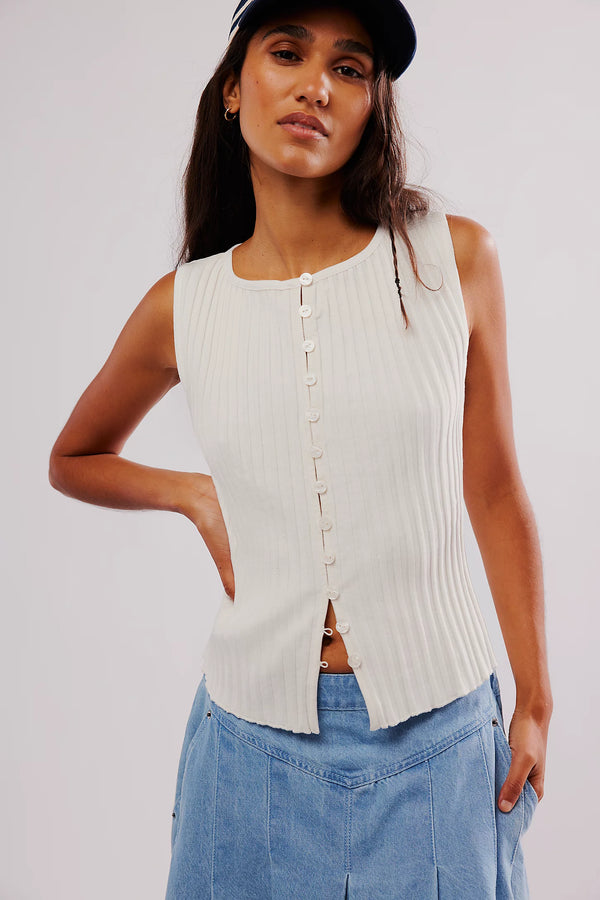 tilly vest | ivory