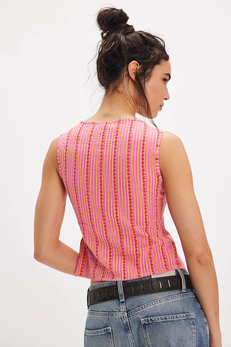 tilly vest | punch combo cherry