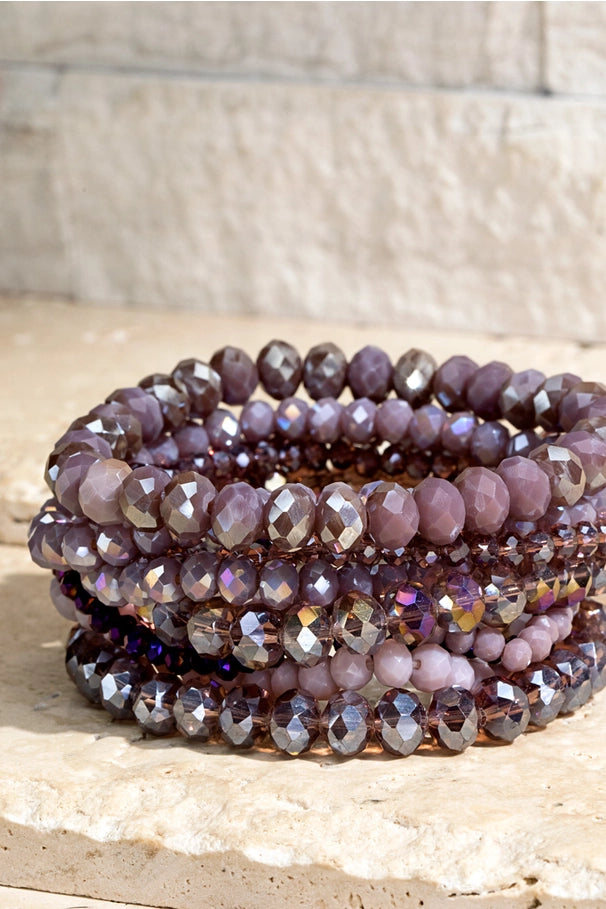 glass bead set bracelet | more colors