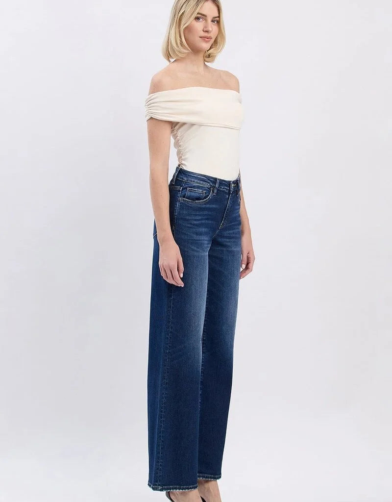 flying bird wide leg jeans