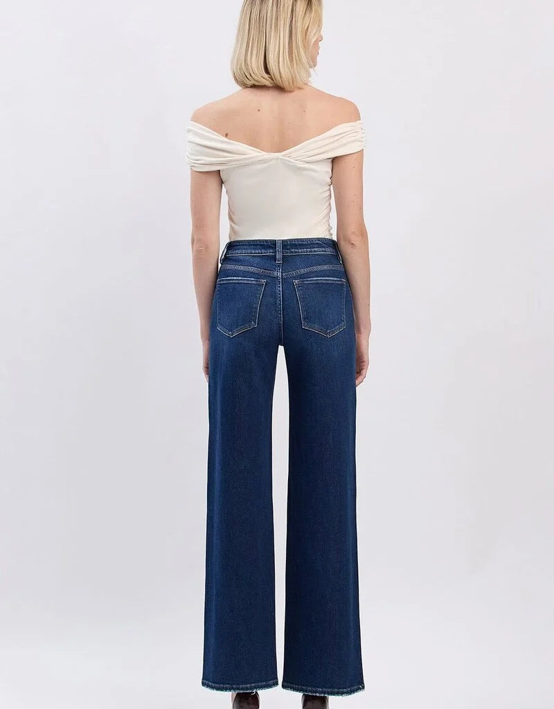 flying bird wide leg jeans