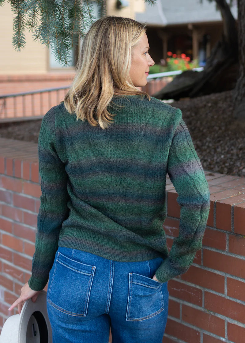 emerald rainbow sweater