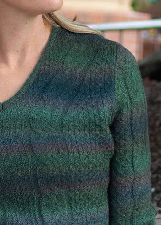 emerald rainbow sweater