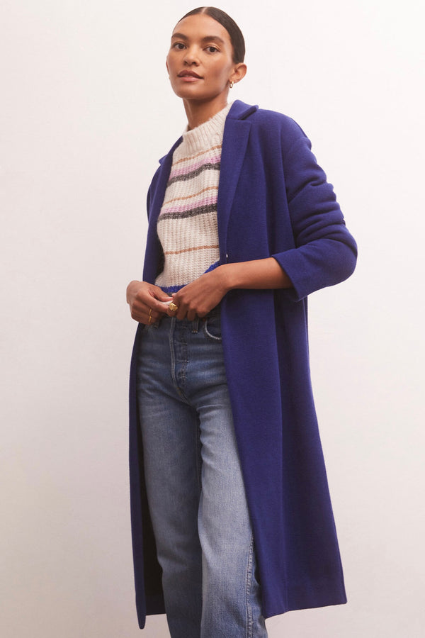 mason sapphire knit coat