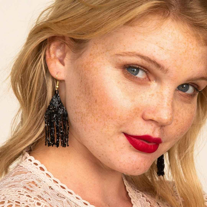 lexie beaded fringe earrings | more colors
