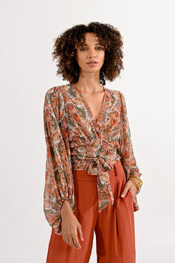 paisley wrap top