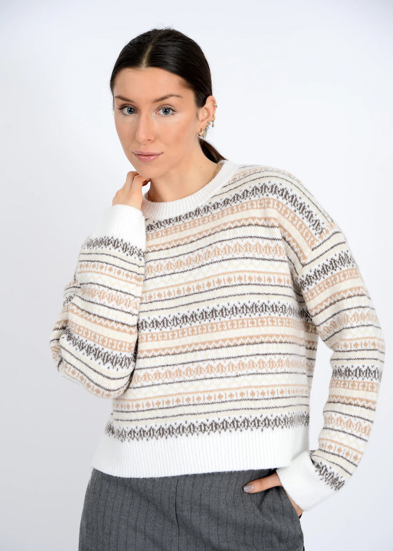 hera natural striped sweater