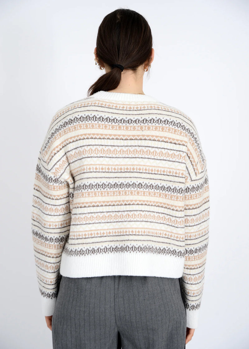 hera natural striped sweater