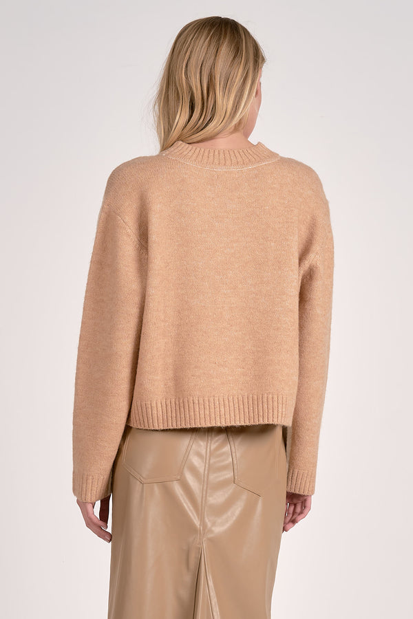 marla colorblock sweater | natural
