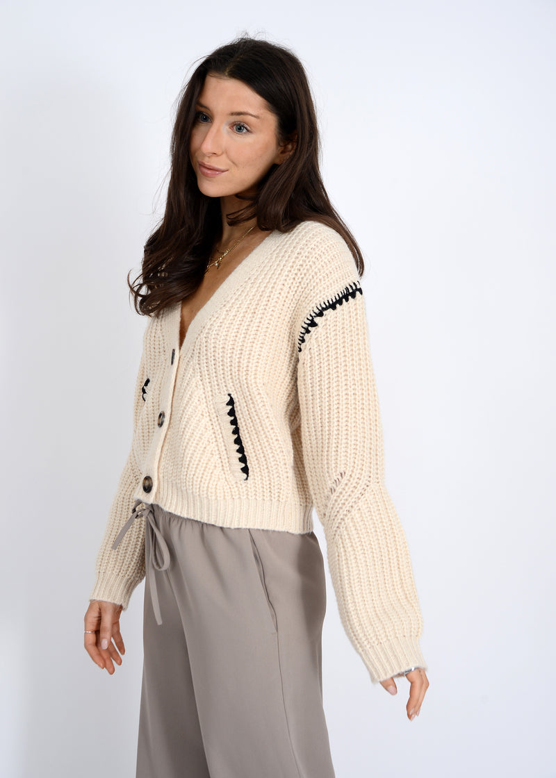 vicencia whipstitch cardigan