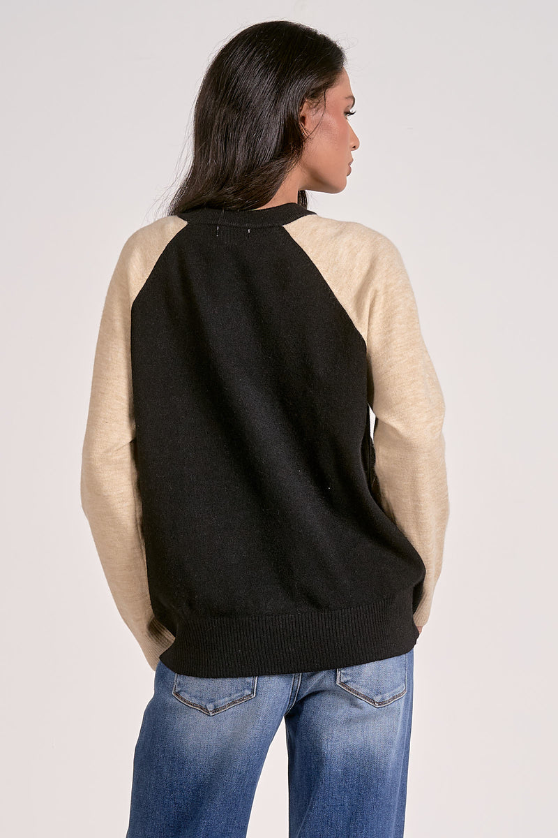 willow colorblock sweater | blacknatural