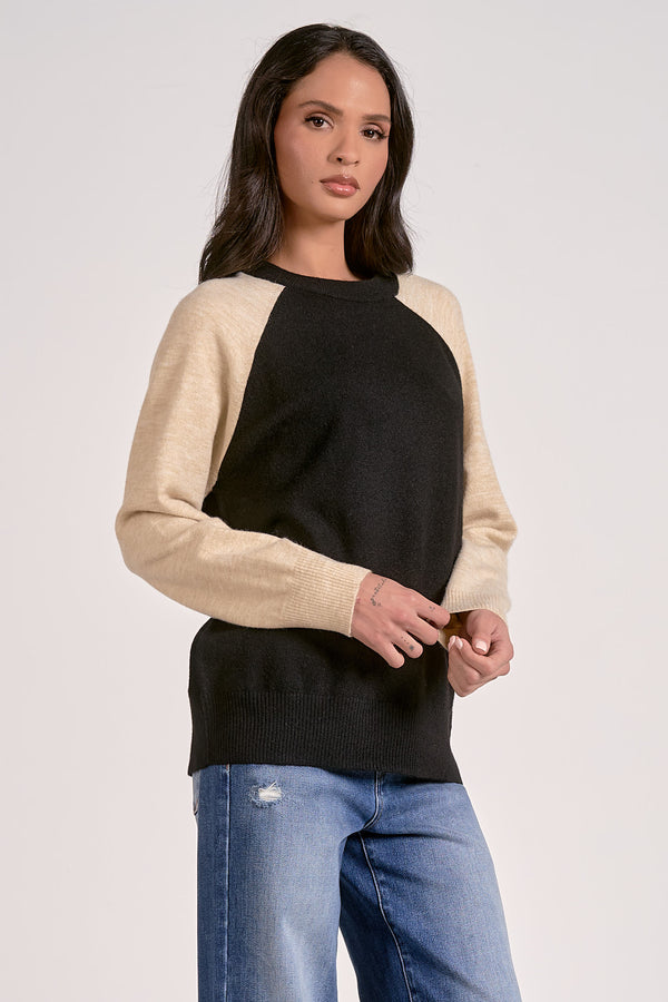 willow colorblock sweater | blacknatural