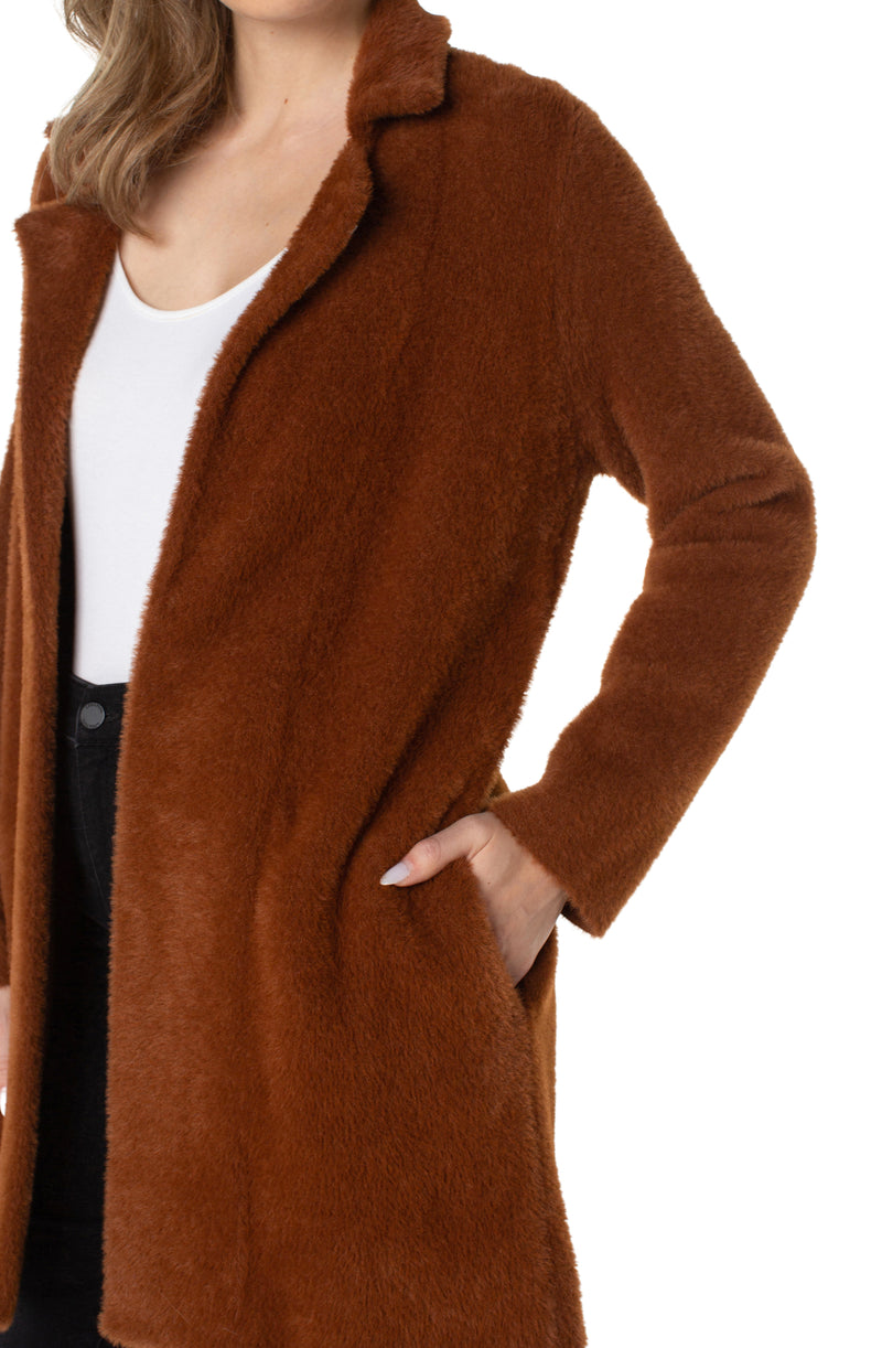 penny brown coatigan