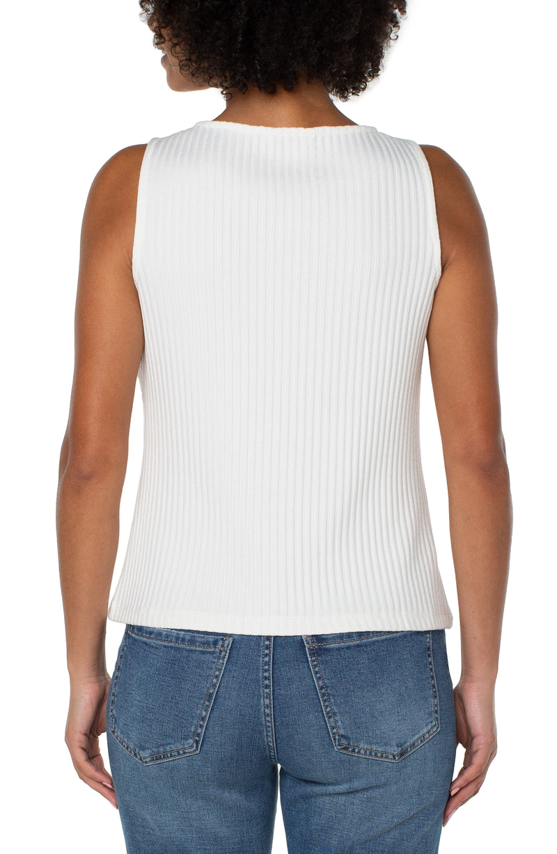 sleeveless boatneck rib top | more colors