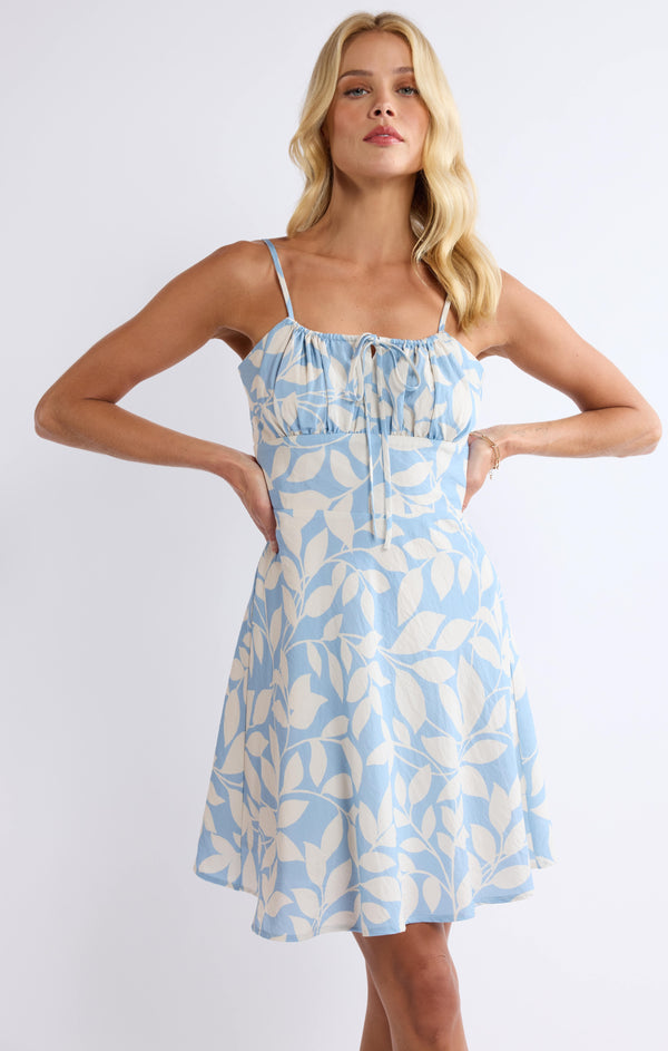 garden delights dress | sky