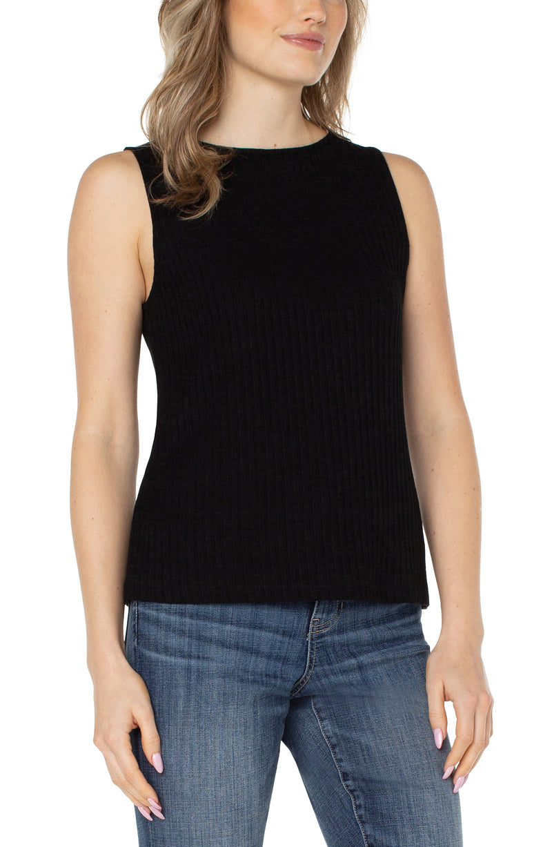 sleeveless boatneck rib top | more colors