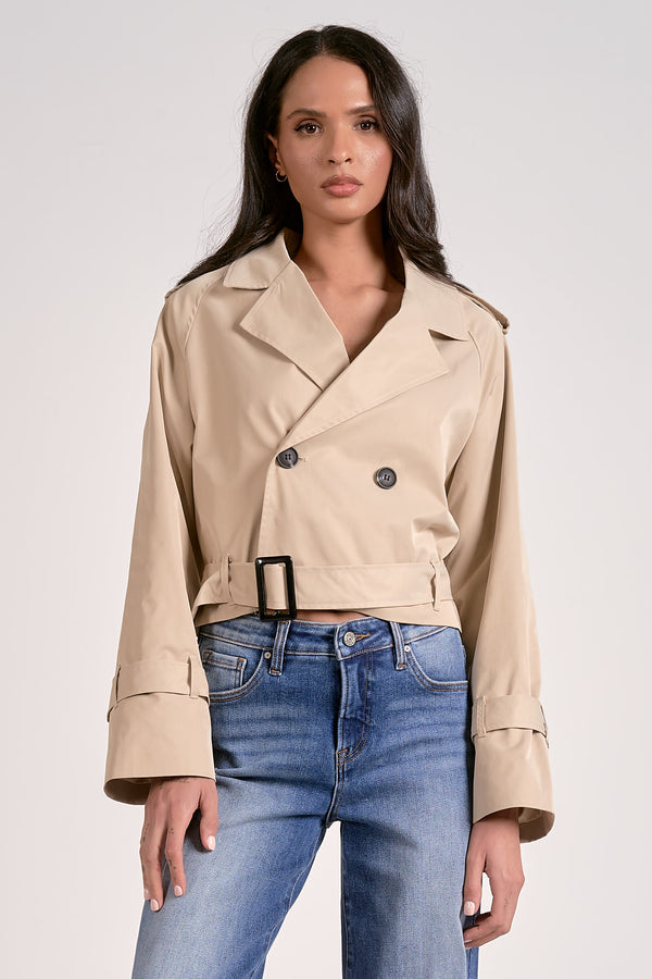 short trench jacket | natural