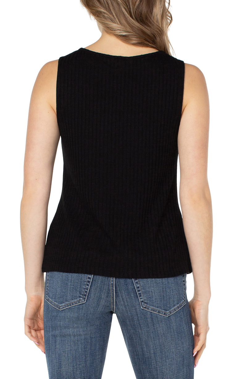 sleeveless boatneck rib top | more colors