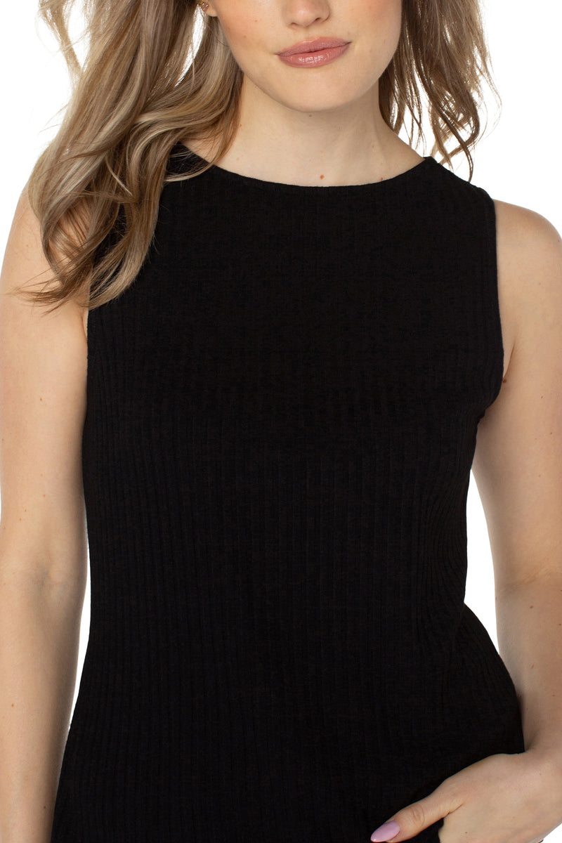 sleeveless boatneck rib top | more colors