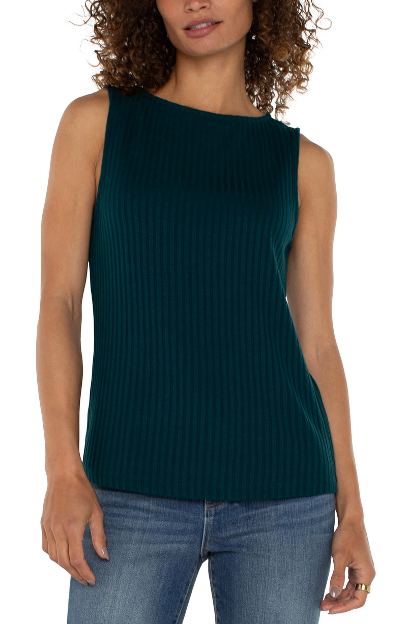 sleeveless boatneck rib top | more colors