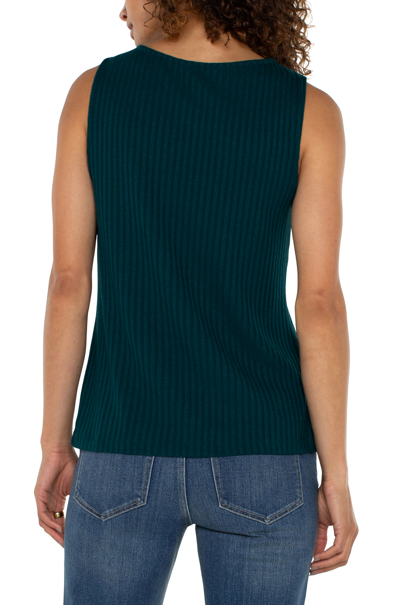 sleeveless boatneck rib top | more colors