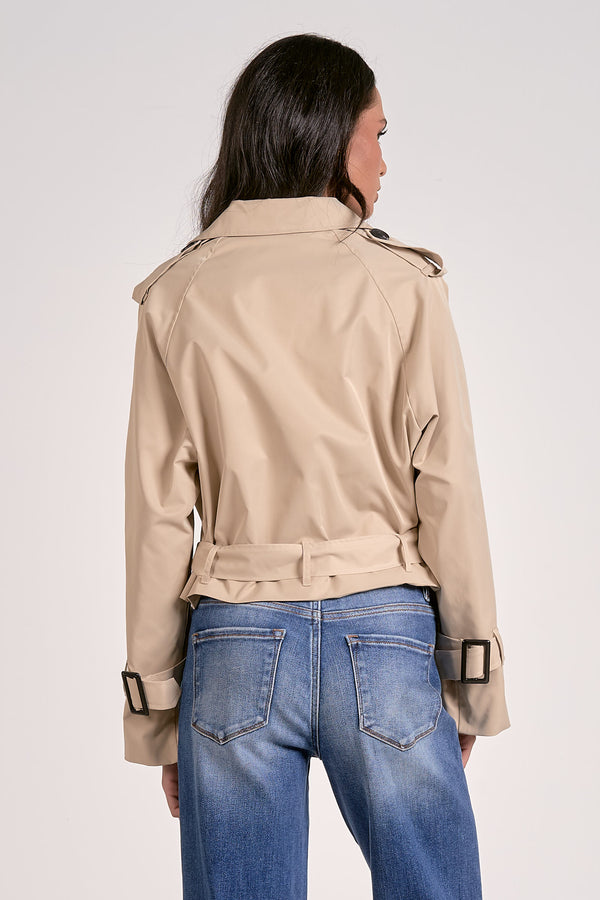 short trench jacket | natural