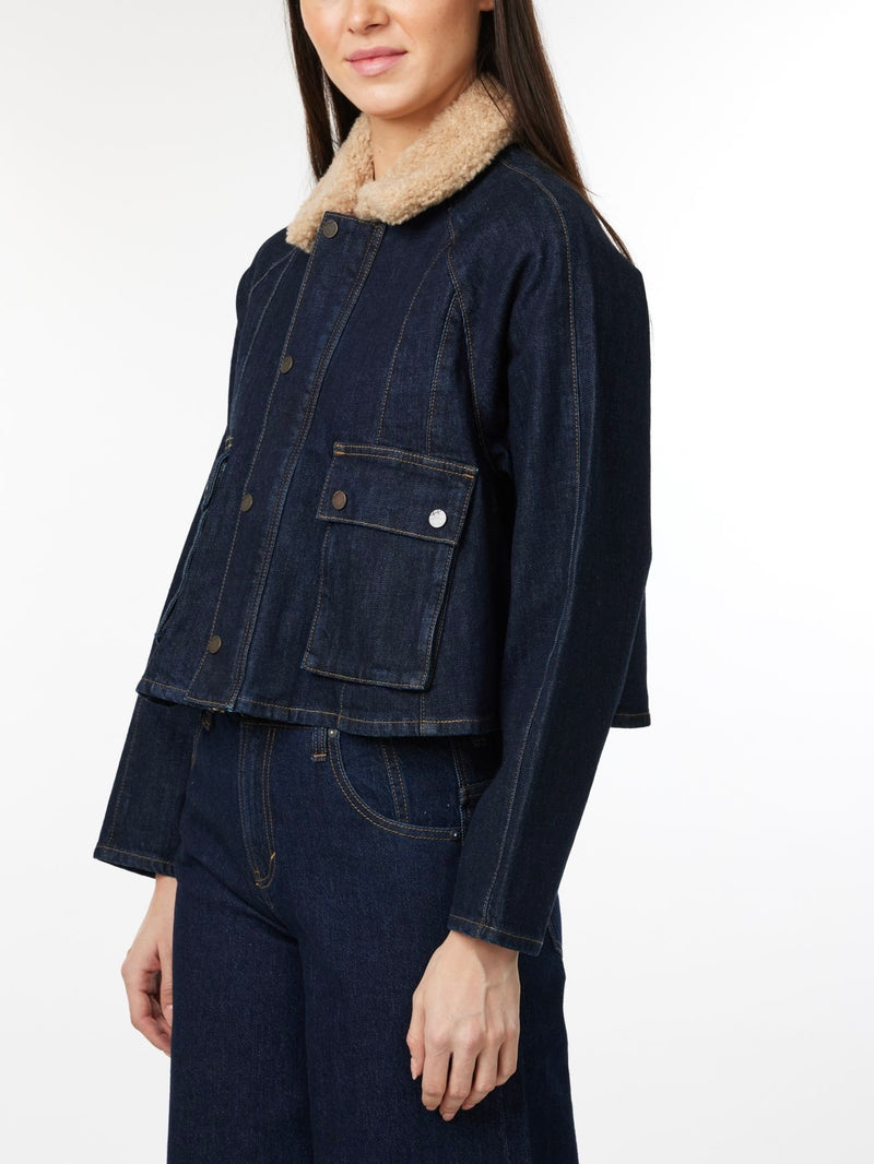 faux shearling collar barn jacket