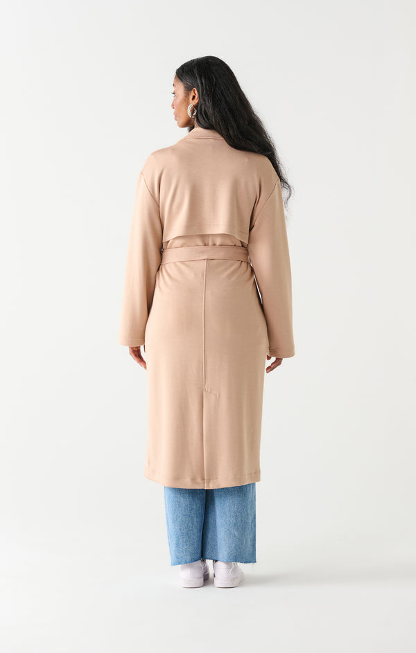 riley knit trench coat