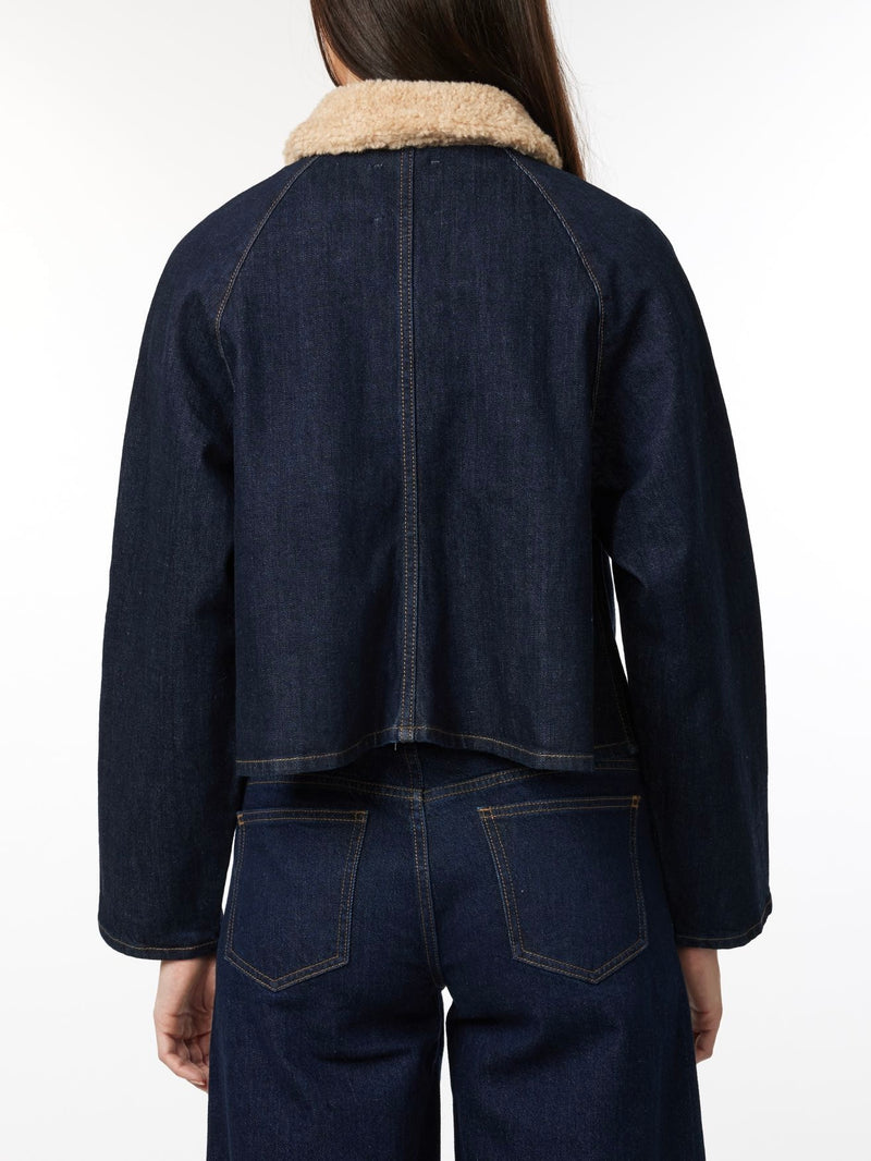 faux shearling collar barn jacket