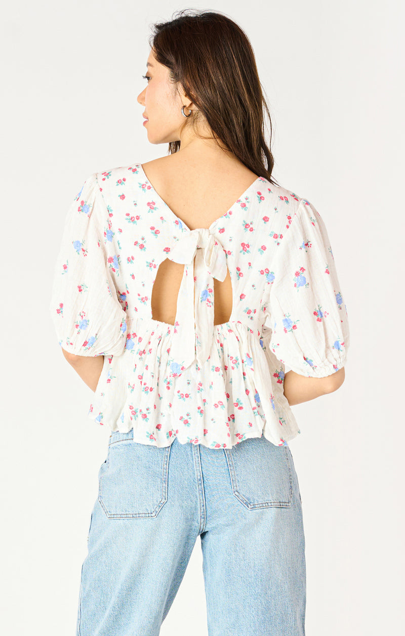 tie back floral top