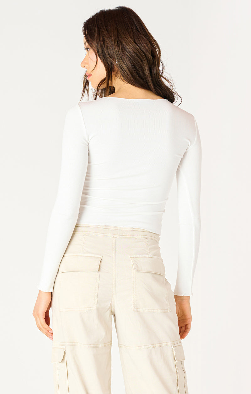 exposed seam top | off white