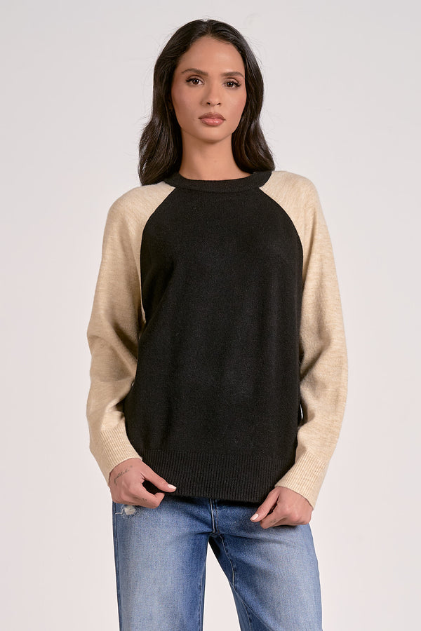 willow colorblock sweater | blacknatural