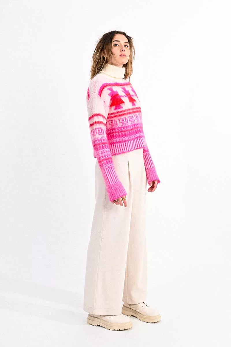 pink winter wonderland sweater