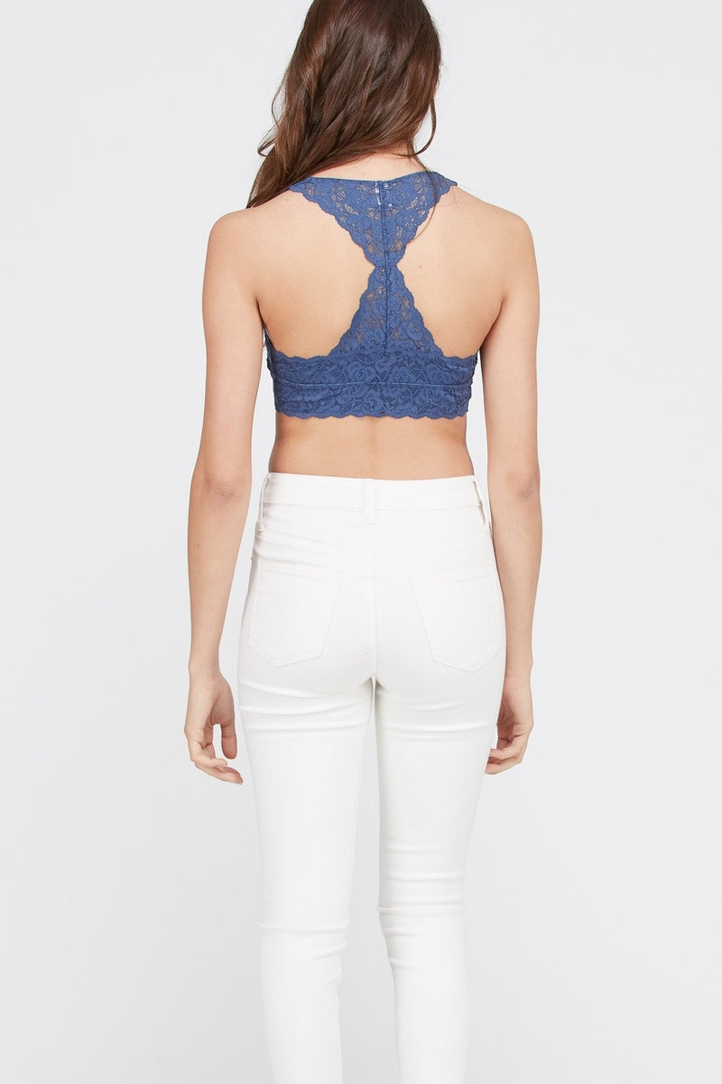 Topaz Padded Lace Racerback Bralette – Urban Chic Boutique