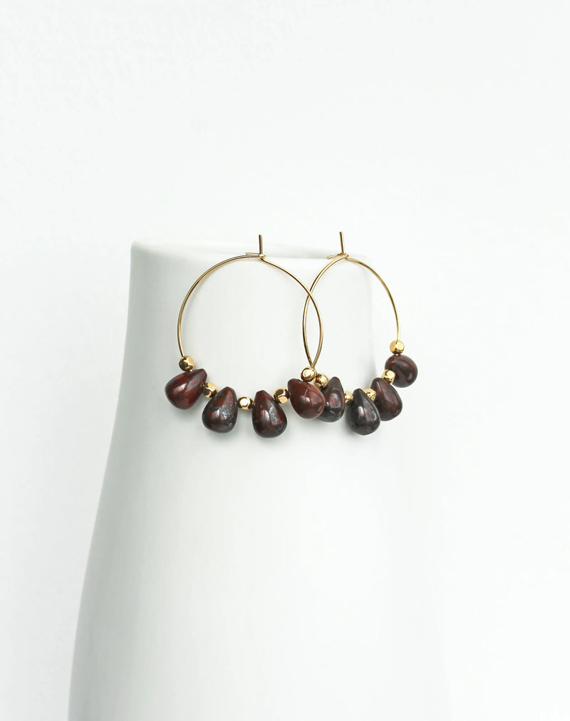 brown jasper earrings