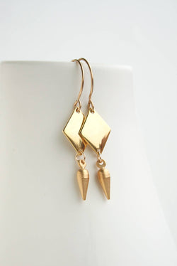 geometric spike earrings