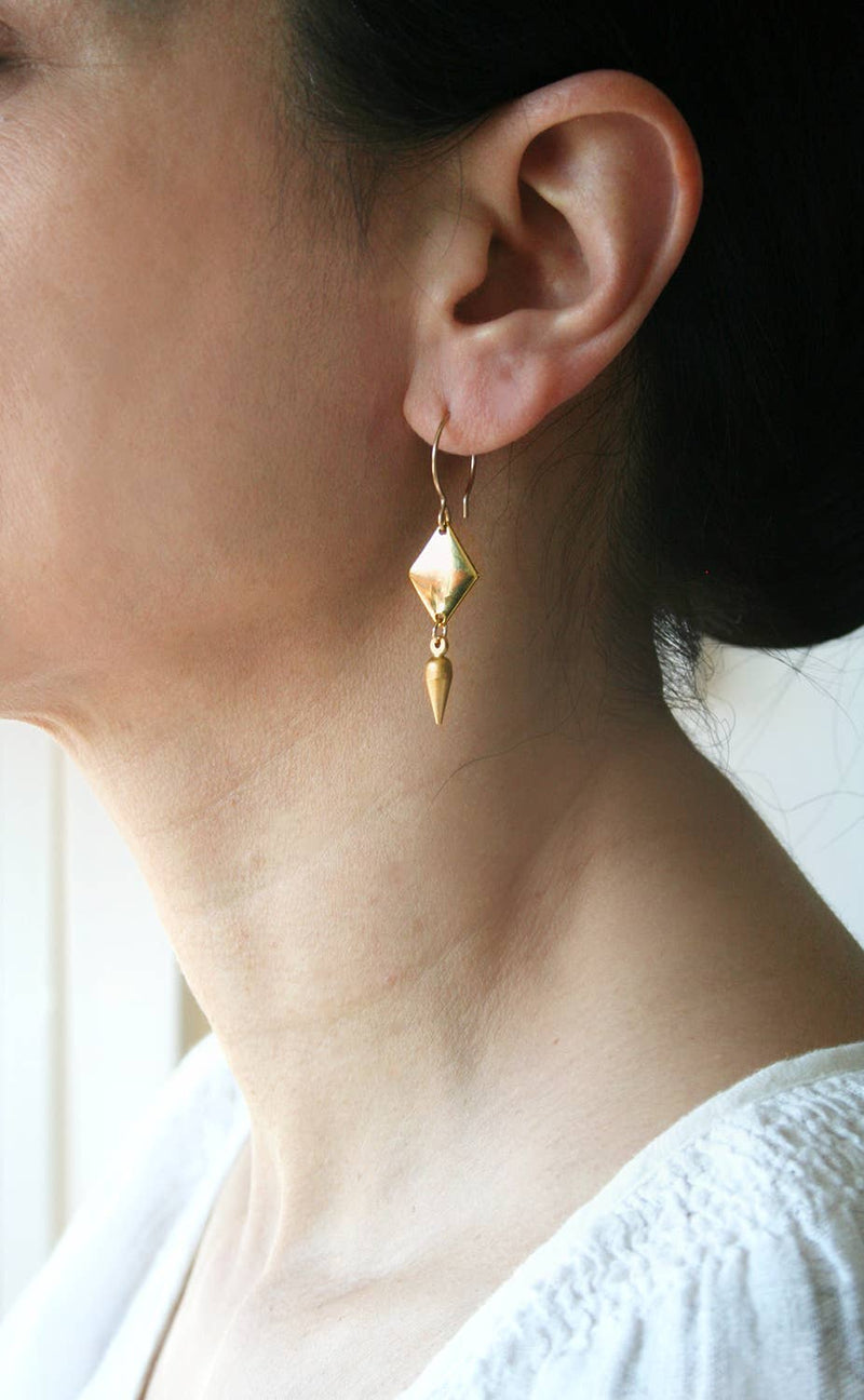 geometric spike earrings
