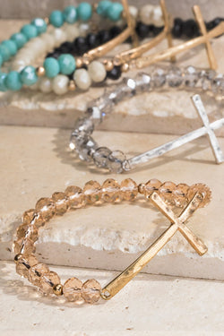 metal cross bracelet