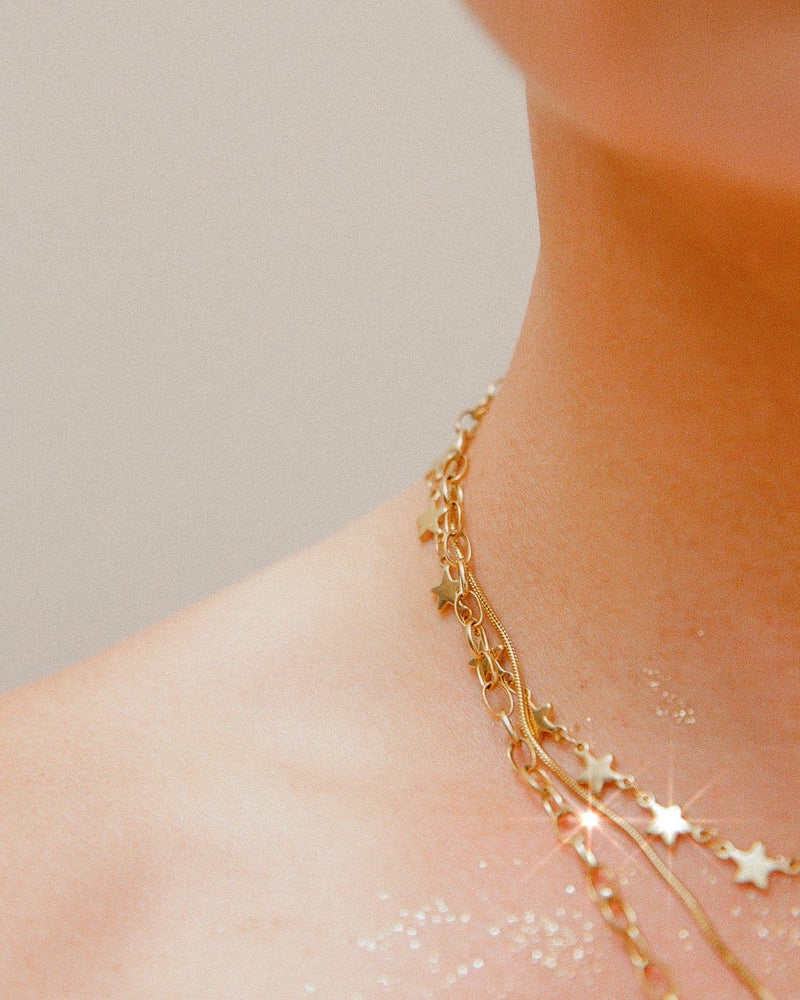 cosmos star layered necklace