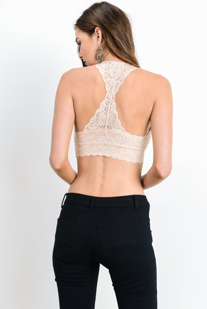 EHQJNJ Lace Bralette Racerback Padded Women's Ice Lined Chest
